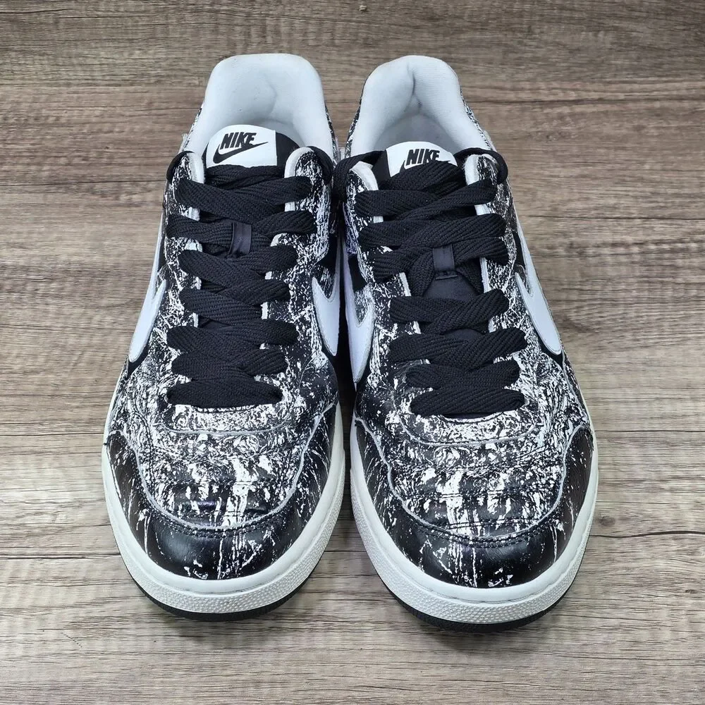 Nike Tiempo 94 FC Splashed Men's Size 13 Black White Leather Shoes 685199-002